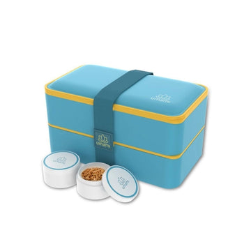 Bento étanche polypropylène sans BPA 1,2 L Turquoise Bento Box Umami