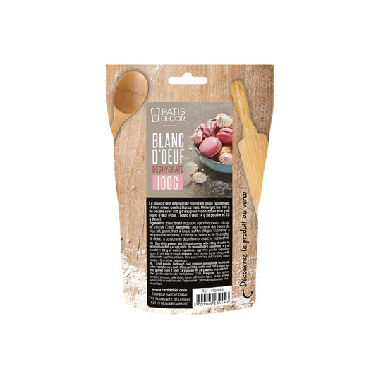 Blanc d'œuf déshydraté en poudre 100g Patisdecor