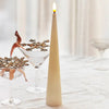 Bougie conique laquée LED ivoire SIrius