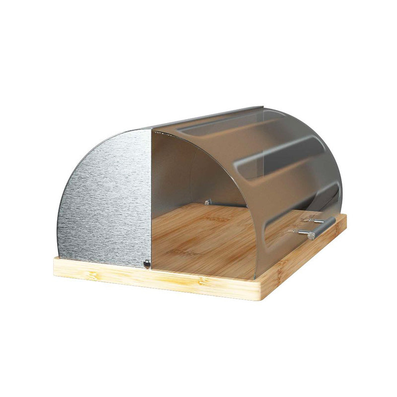 Boîte à pain en inox et bambou Five