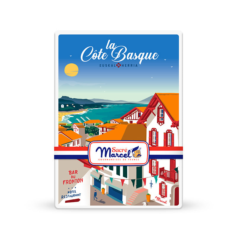 Boîte en métal biscuits aux noisettes La Côte Basque Sacré Marcel