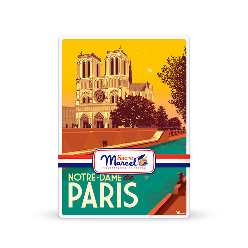 Boîte en métal biscuits macarons Notre Dame de Paris Sacré Marcel