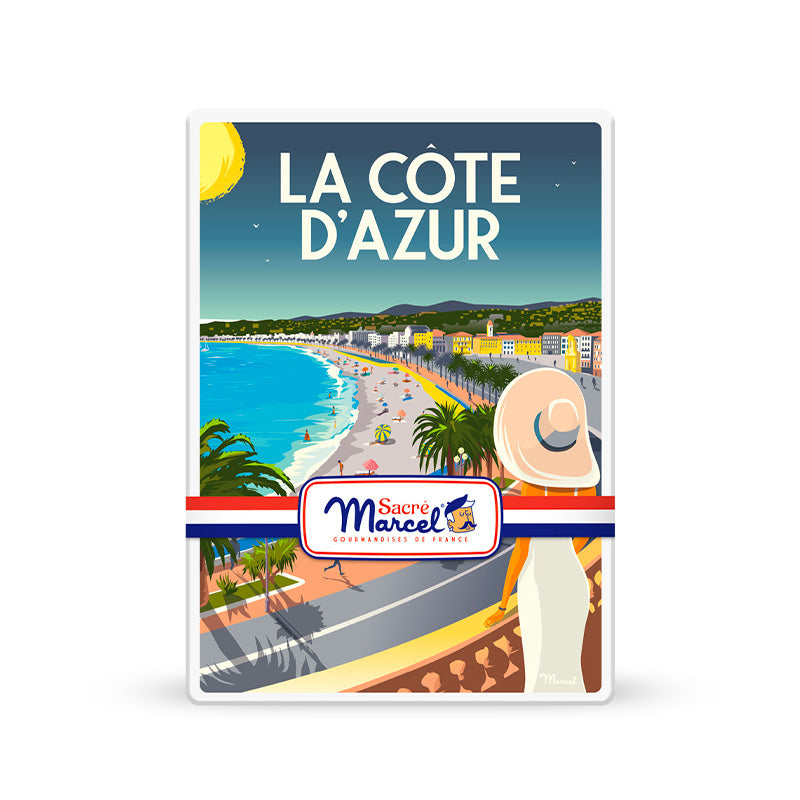 Boîte en métal canistrelli au citron La Côte d'Azur Sacré Marcel