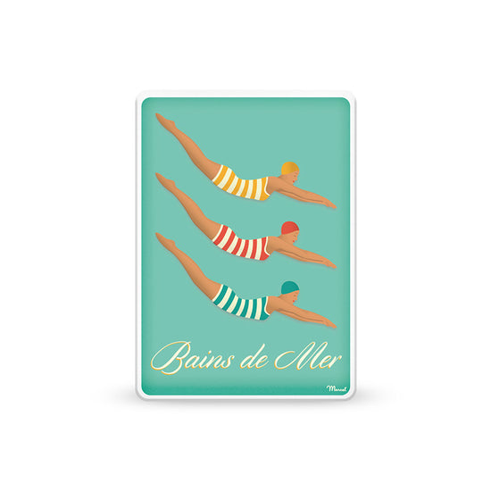 Boîte en métal flûtes feuilletées chocolat Bain de mer Sacré Marcel