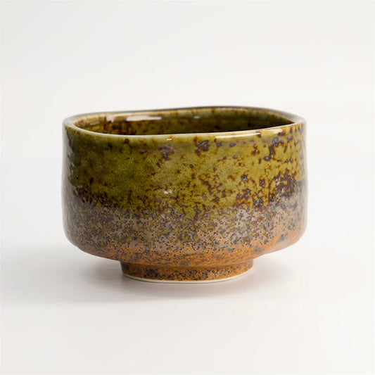 Bol à matcha vert et marron