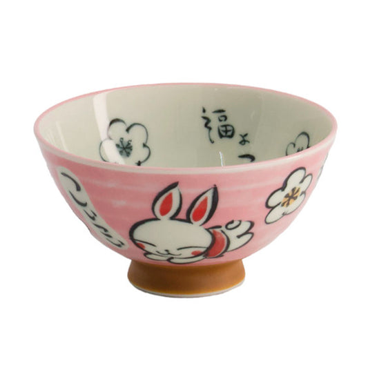 Bol à riz Kawaii lapin rose 300ml Tokyo Design