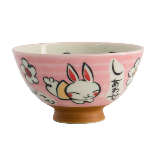Bol à riz Kawaii lapin rose 300ml Tokyo Design
