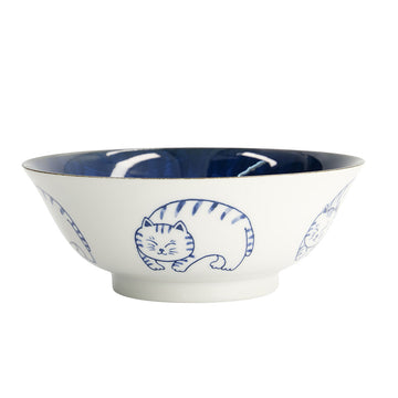 Bol ramen porcelaine 1L blanc Neko cat Tokyo Design