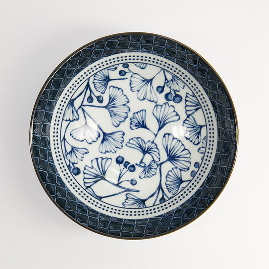 Bol ramen porcelaine bleu 1L Gingko Tokyo Design