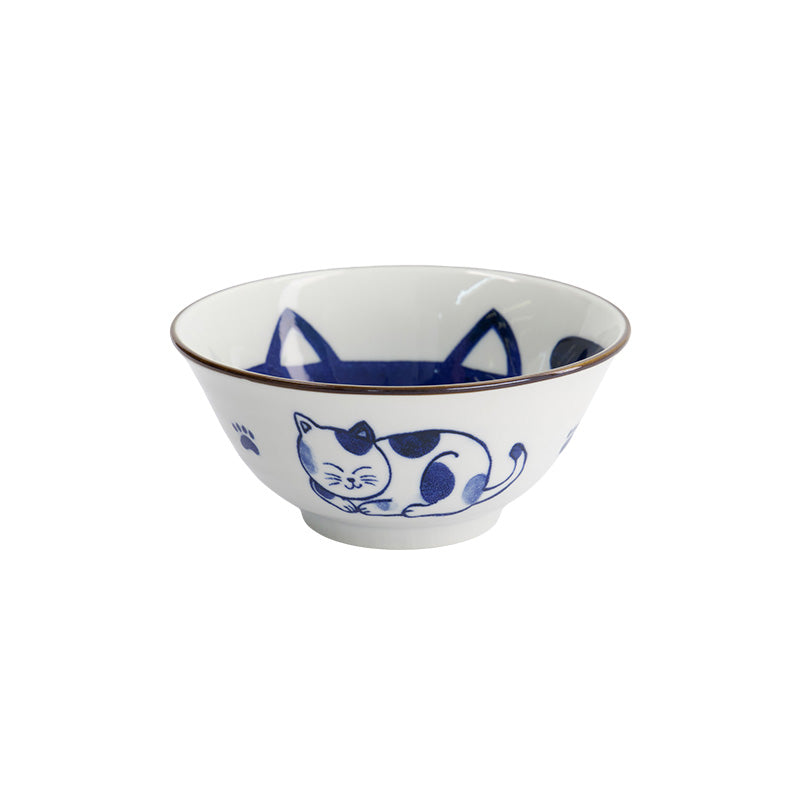 Bol tayo porcelaine bleu 500ml Neko cat Kawaii Tokyo Design