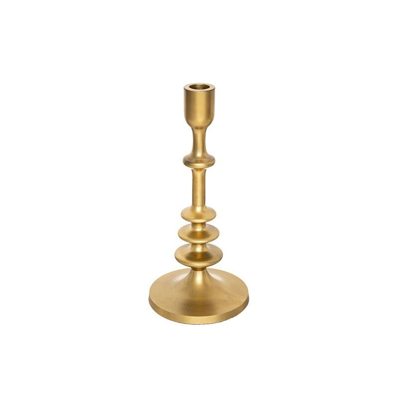 Bougeoir Chandelier Métal Doré 25cm