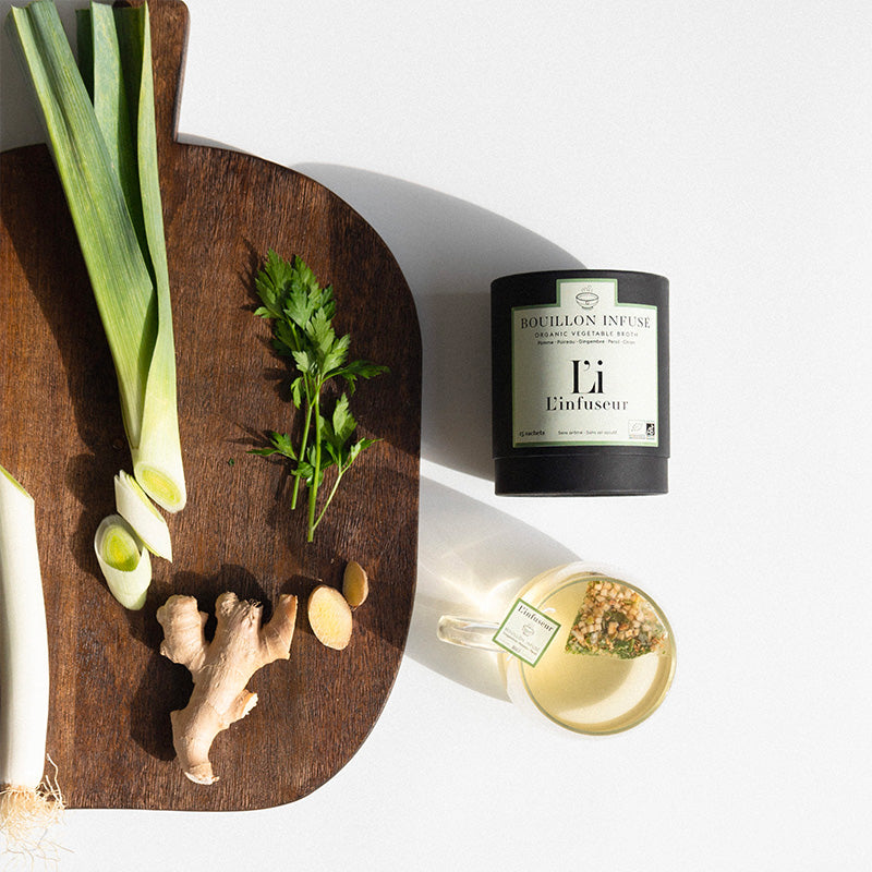 Bouillon bio poireau gingembre
