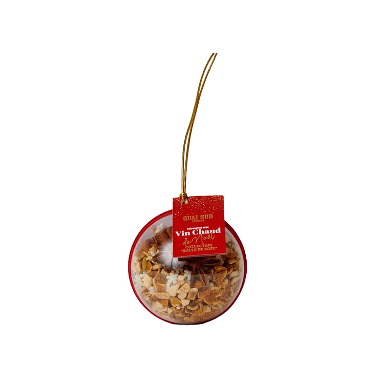 Boule de Noël Vin Chaud rechargeable 120g épices et écorces d'orange multicolore Quai Sud