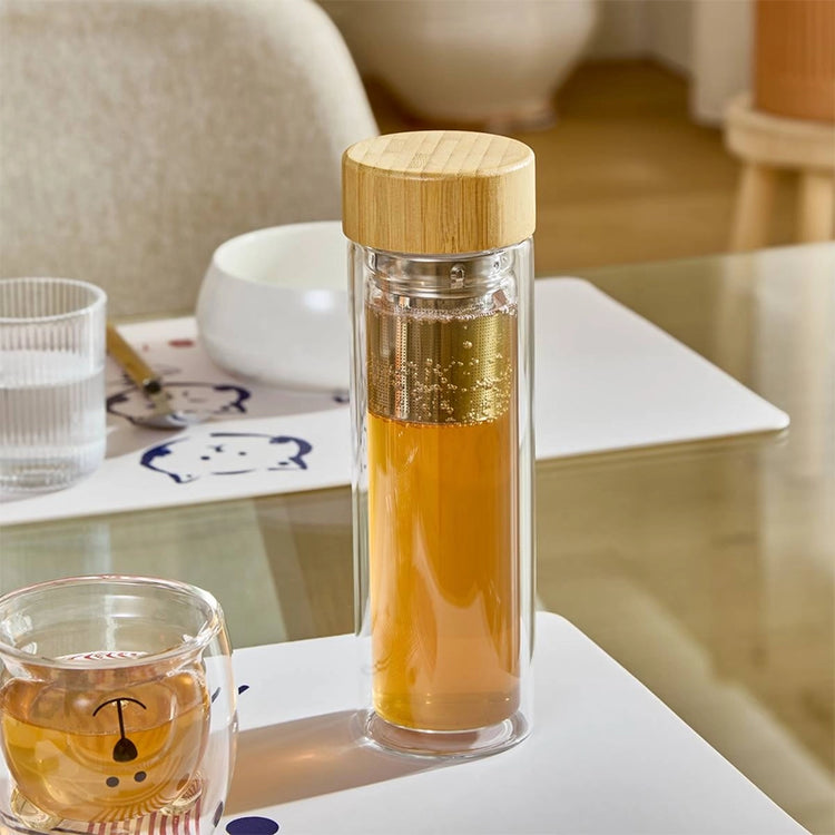 Bouteille à infusion double paroi verre Atmosphera
