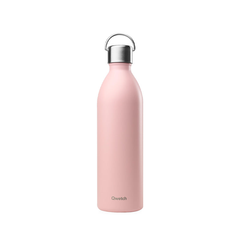 Bouteille isotherme en inox 1L rose Active Qwetch
