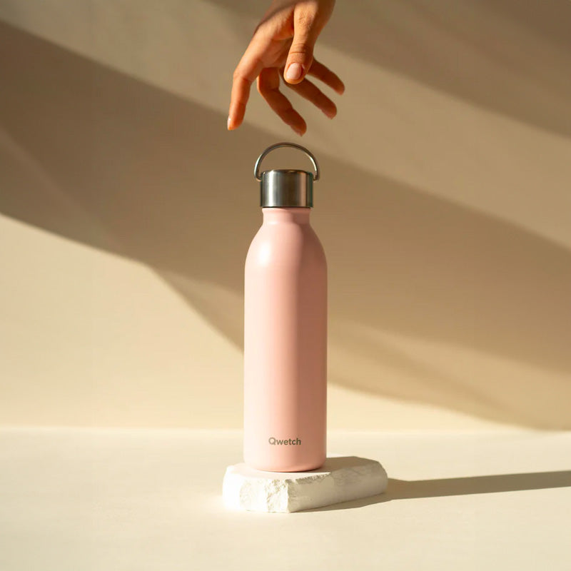 Bouteille isotherme en inox 1L rose Active Qwetch