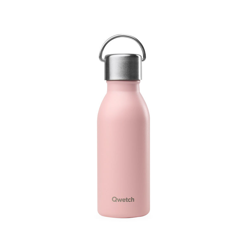 Bouteille isotherme en inox 350ml rose Active Qwetch