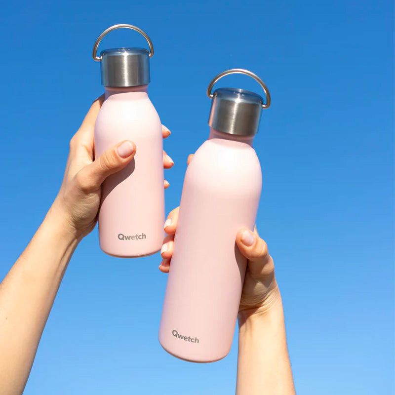 Bouteille isotherme en inox 350ml rose Active Qwetch