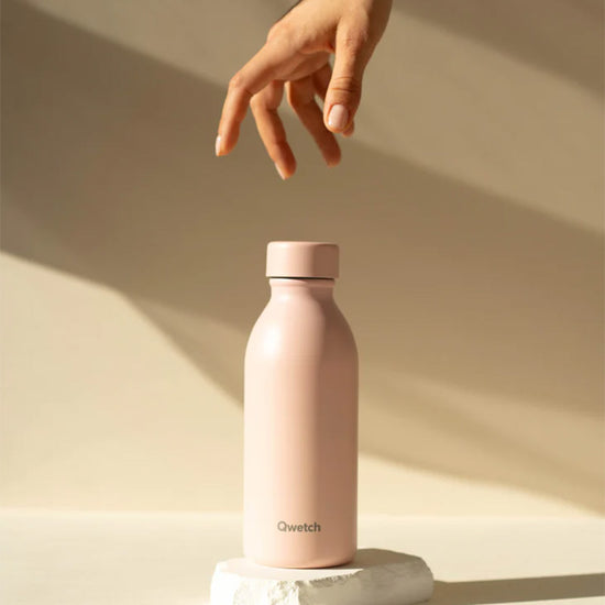 Bouteille isotherme en inox 500ml rose Icon Qwetch