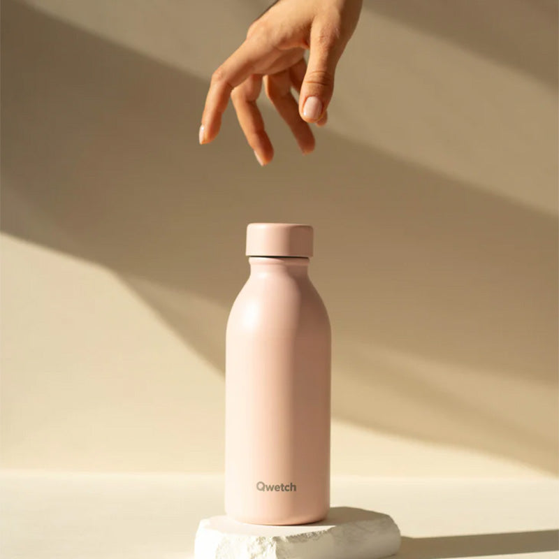 Bouteille isotherme en inox 500ml rose Icon Qwetch
