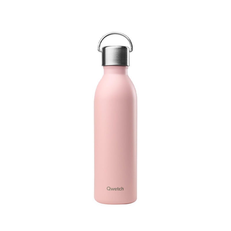 Bouteille isotherme en inox 600ml rose Active Qwetch