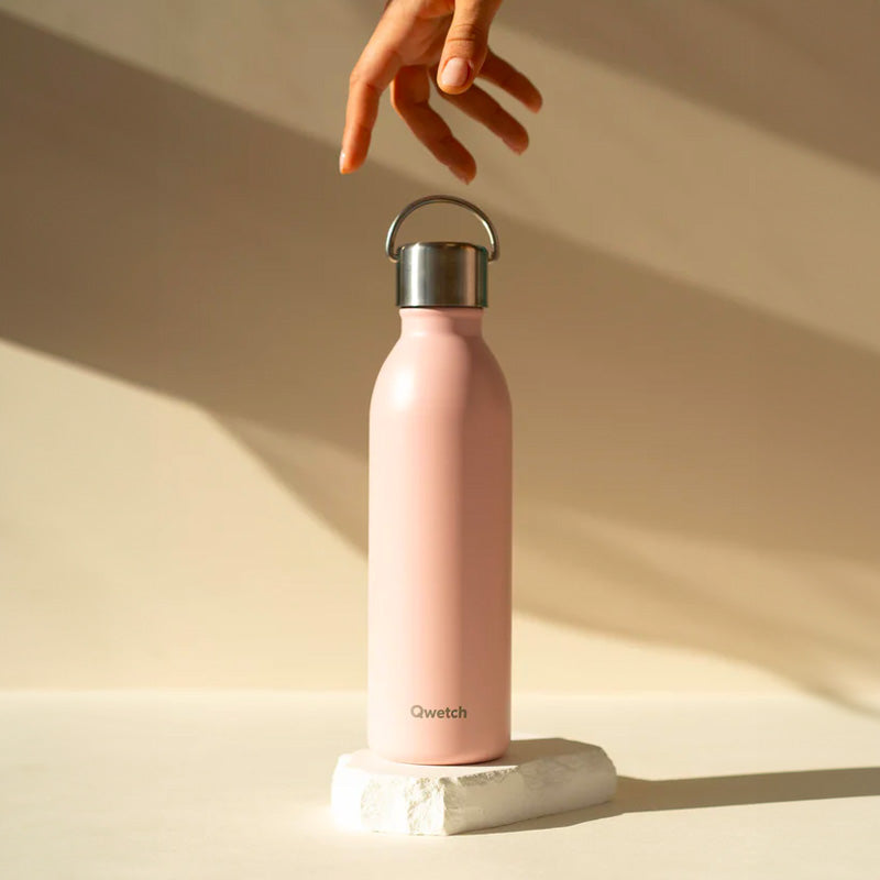 Bouteille isotherme en inox 600ml rose Active Qwetch