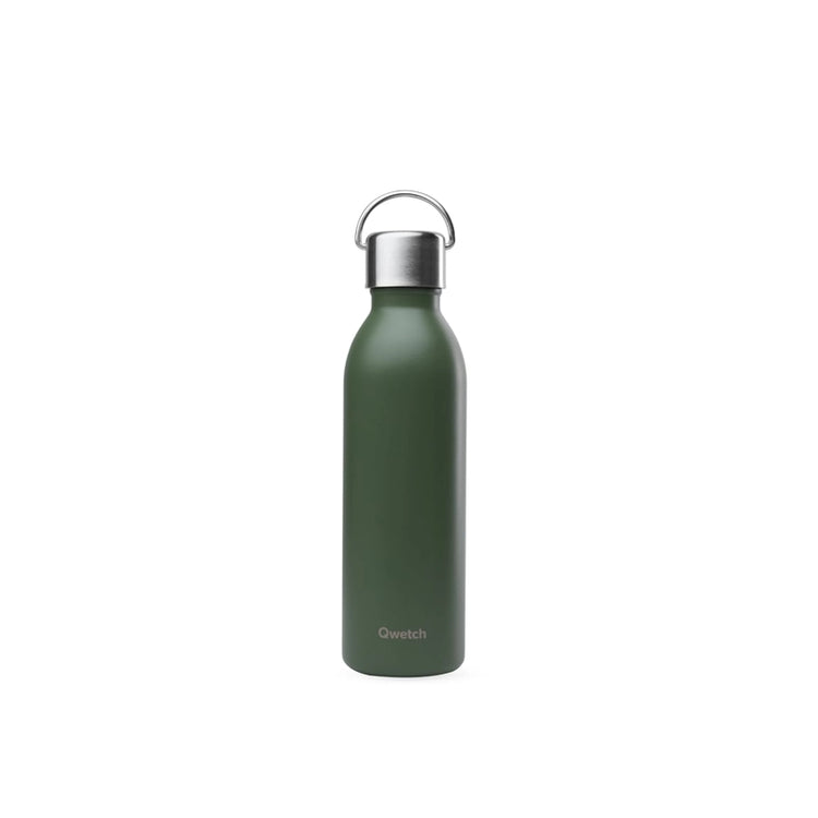 Bouteille isotherme Inox 18/8 recyclé double paroi 600 ml Kaki mat Active Qwetch
