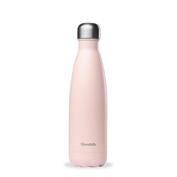 Bouteille isotherme rose 500 mL Qwetch