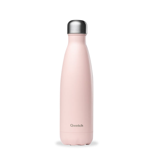 Bouteille isotherme rose 500 mL Qwetch