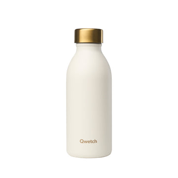 Bouteille isotherme en inox 500ml sable et or Icon Qwetch