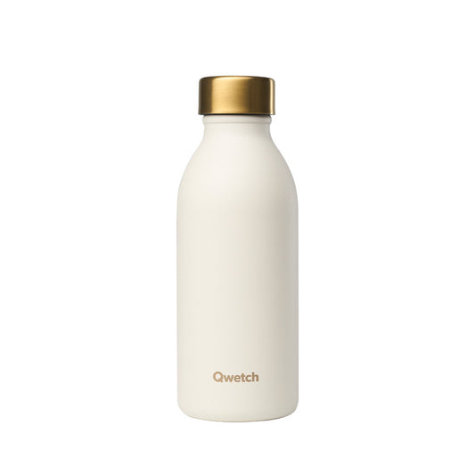 Bouteille isotherme en inox 500ml sable et or Icon Qwetch
