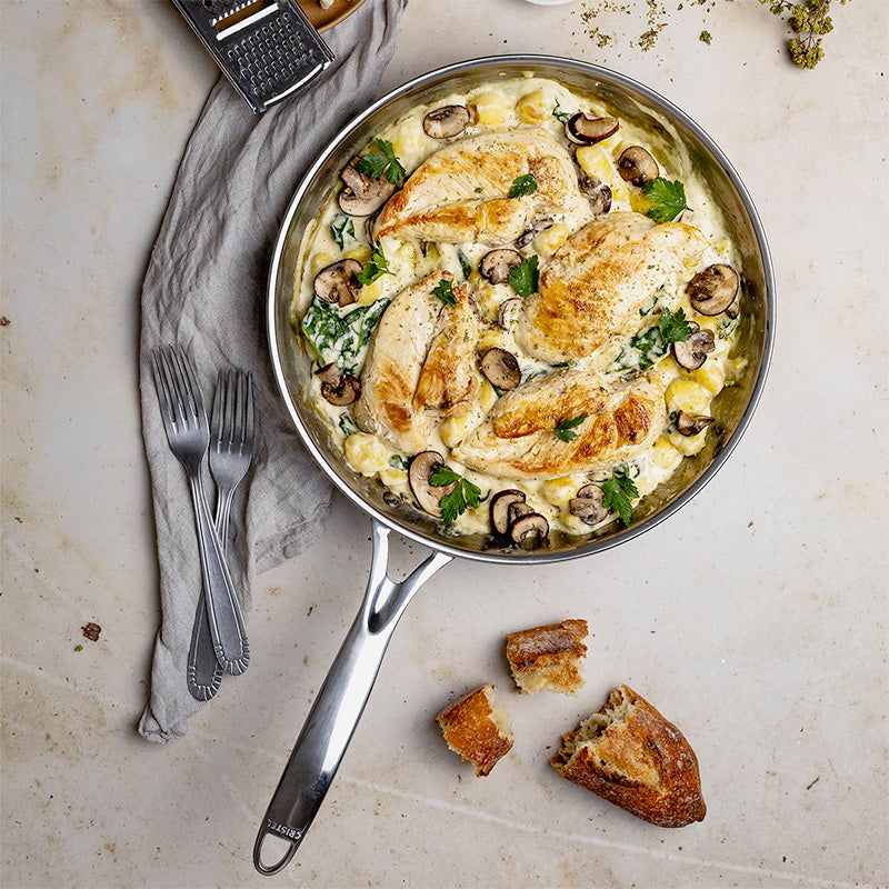 Poêle en inox 26 cm Castel'Pro Ultraply Cristel