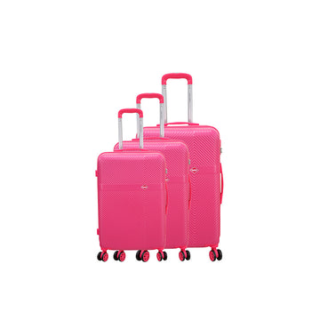 Set de 3 Valises 8 roues ABS Fushia Challenger