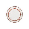 4 assiettes calottes en porcelaine 20 cm rouille Mykonos Pomax