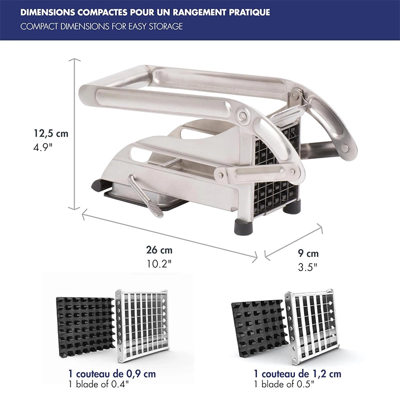 Coupe frites avec ventouse en inox La Bonne Graine