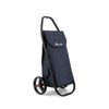 Chariot de course 2 roues en tweed bleu marine Comb Rolser