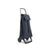 Chariot de course 2 roues en tweed bleu marine Jet Rolser