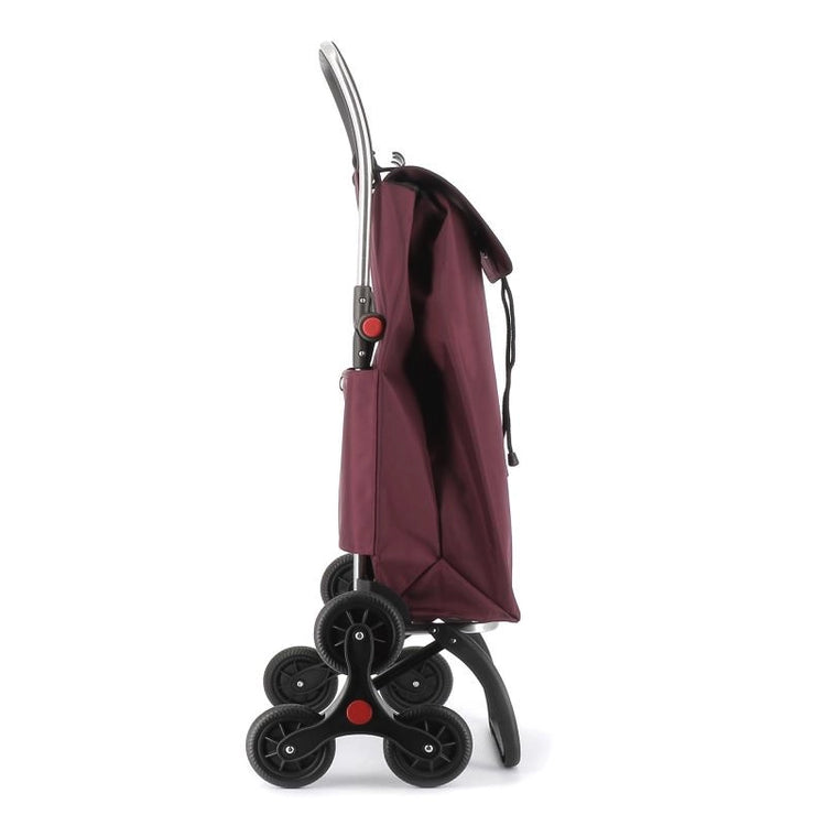 Chariot de course pliable à 6 roues aubergine Imax Rolser