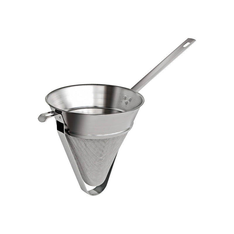 Chinois étamine en inox avec renfort et crochet Gobel