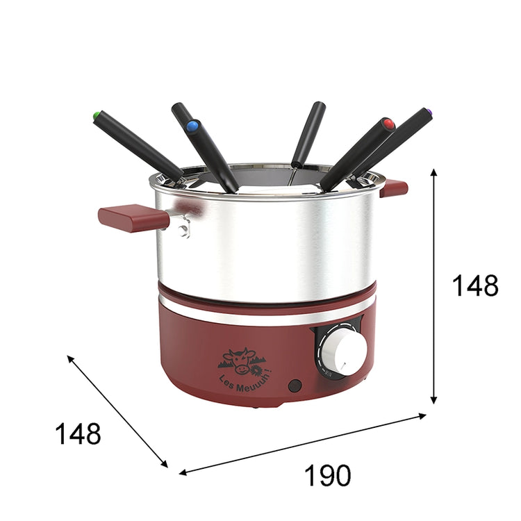 Appareil à fondue rouge Meuuuuh Piment Little Balance