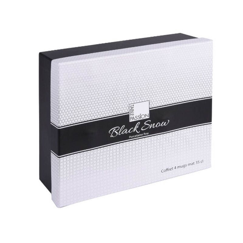 Coffret 4 mugs BLACK MAT 35cl