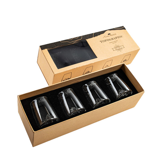 Coffret 4 shooters design 6,5cl Topographic Alaskan Maker