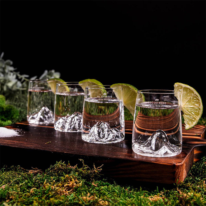 Coffret 4 shooters design 6,5cl Topographic Alaskan Maker