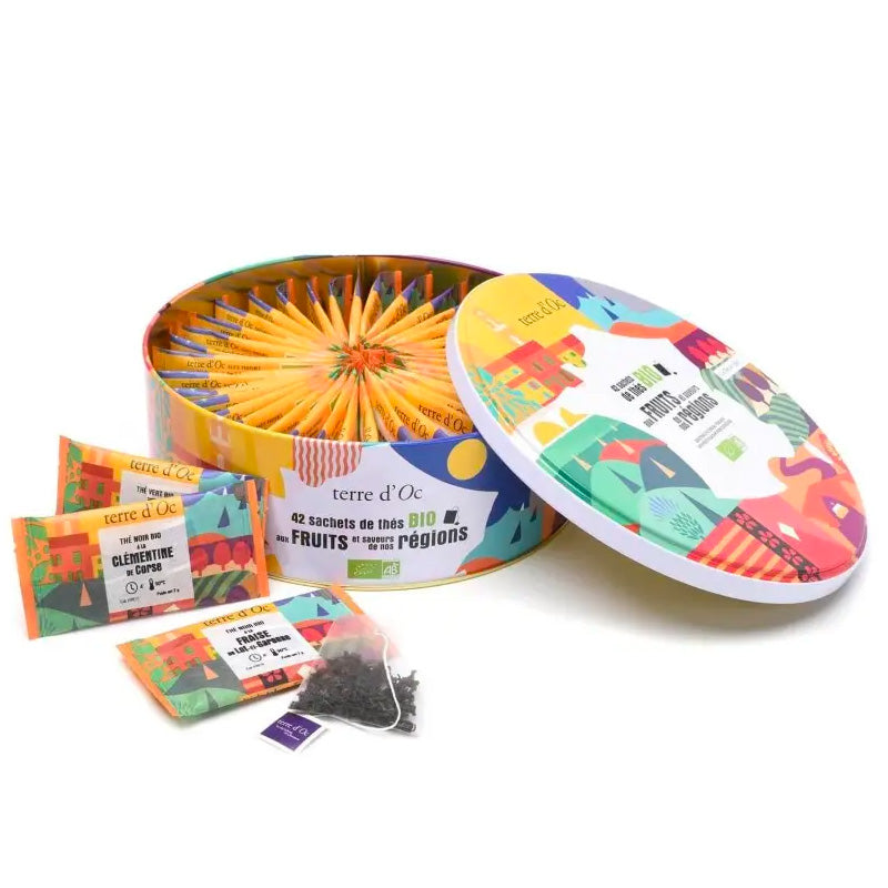 Coffret 42 sachets thés bio de nos régions