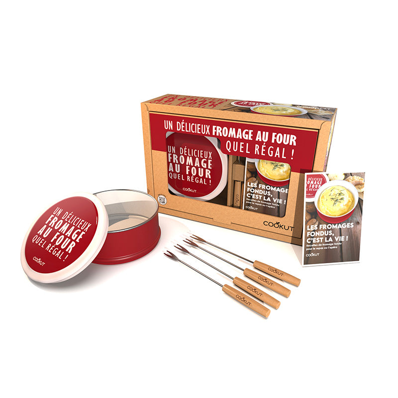 Coffret cuiseur à fromage au four rouge Cookut
