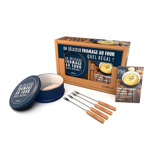 Coffret cuiseur à fromage au four bleu Cookut