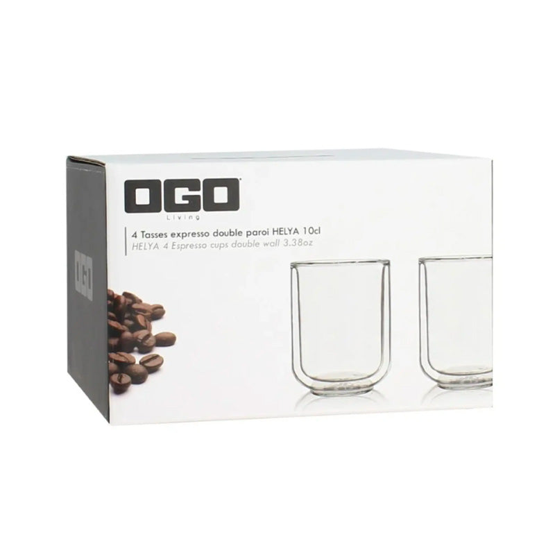 Coffret de 2 tasses à double paroi 10cl Heyla Ogo