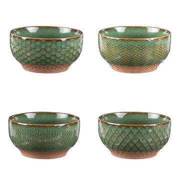 Coffret de 4 coupelles jaspe 12cm v