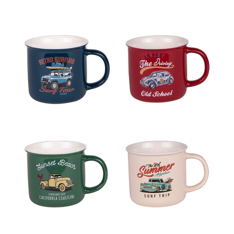 Coffret de 4 mugs 35cl Californy Table Passion