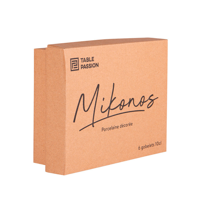 Coffret de 6 gobelets 10cl Mikonos Table Passion